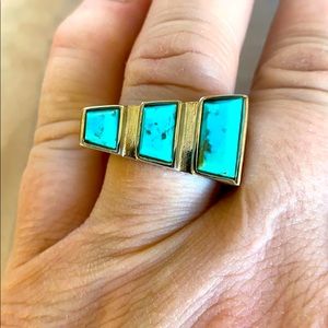 Jay King sterling silver & turquoise modern ring